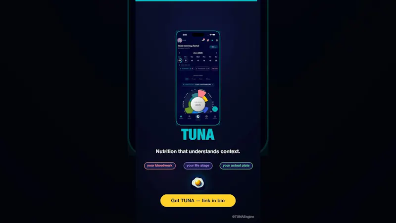TUNA: The Ultimate Nutrition App screenshot 1 (video preview)