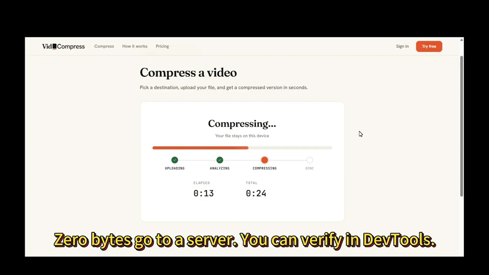 VidCompress  screenshot 1 (video preview)