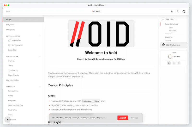 Void Documentation screenshot 3
