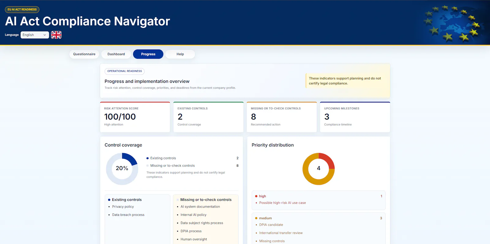 AI Act Compliance Navigator screenshot 2