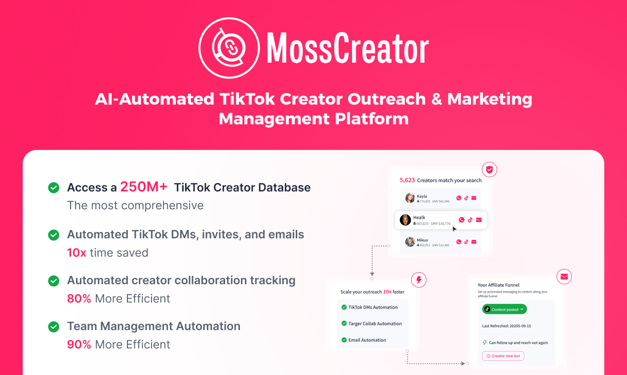 MossCreator - Main product screenshot demonstrating key features and user interface