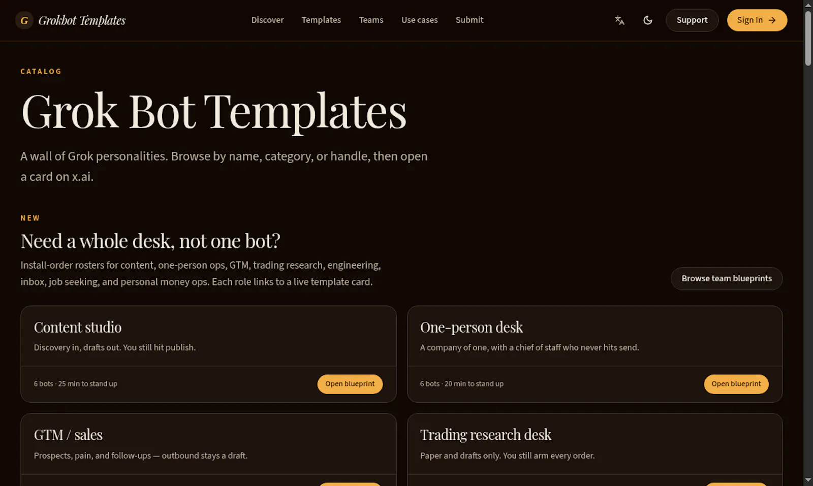 Grok Bot Templates screenshot 1