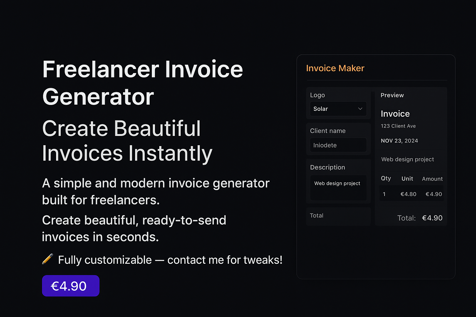 Freelancer Invoice Generator