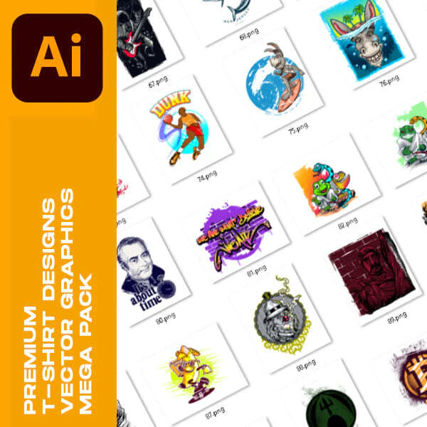 Premium T-shirt Designs Vector Mega Pack logo