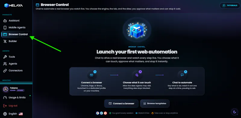 Melaya Browser Control + Extension screenshot 9