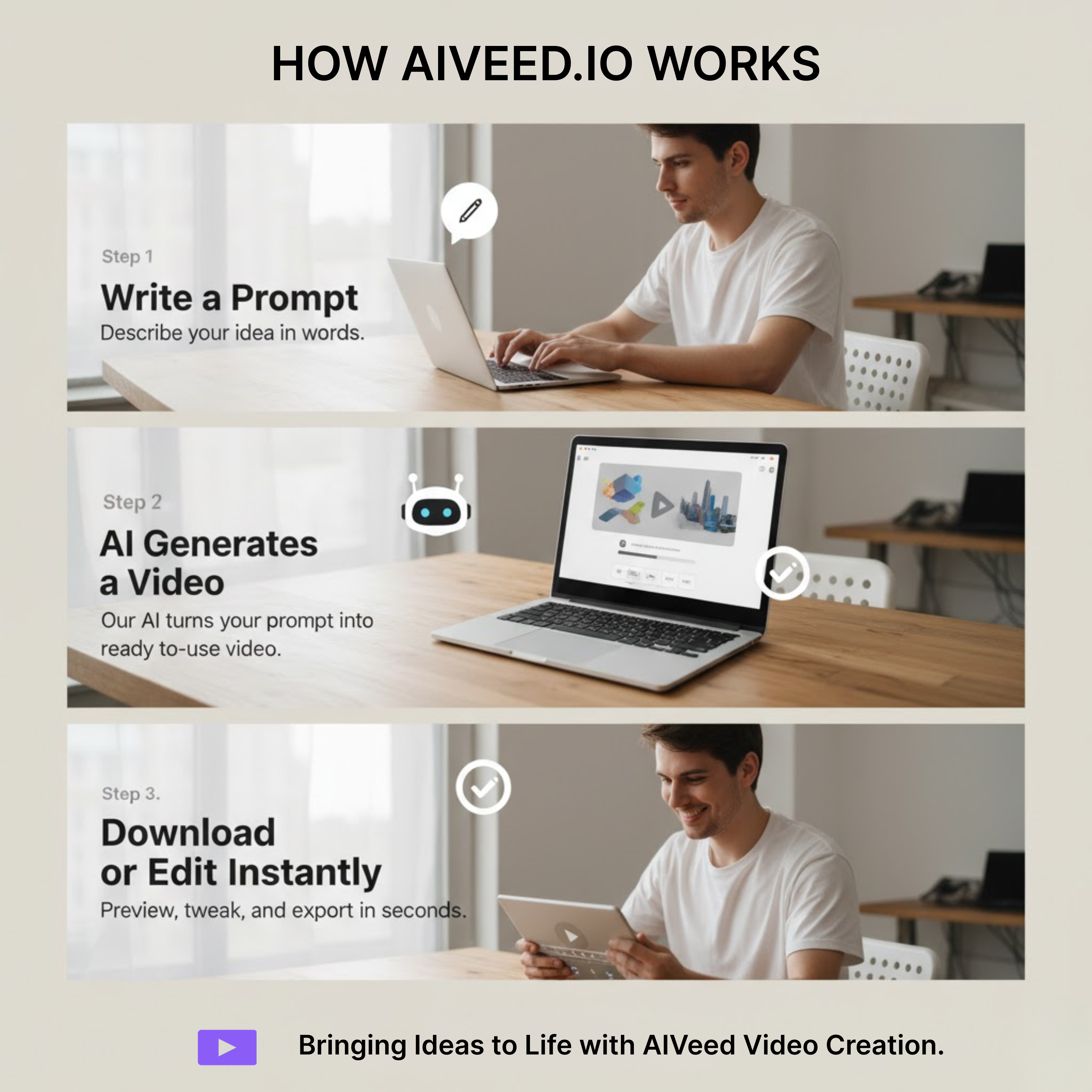 Create Pro Videos in Minutes - AIVeed.io gallery image