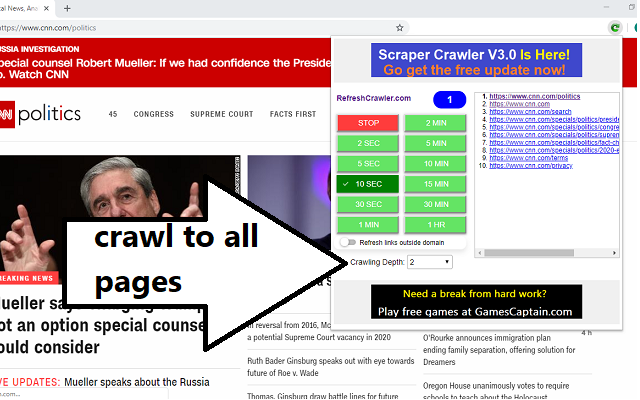 Refresh Crawler - website refresh tool gallery image