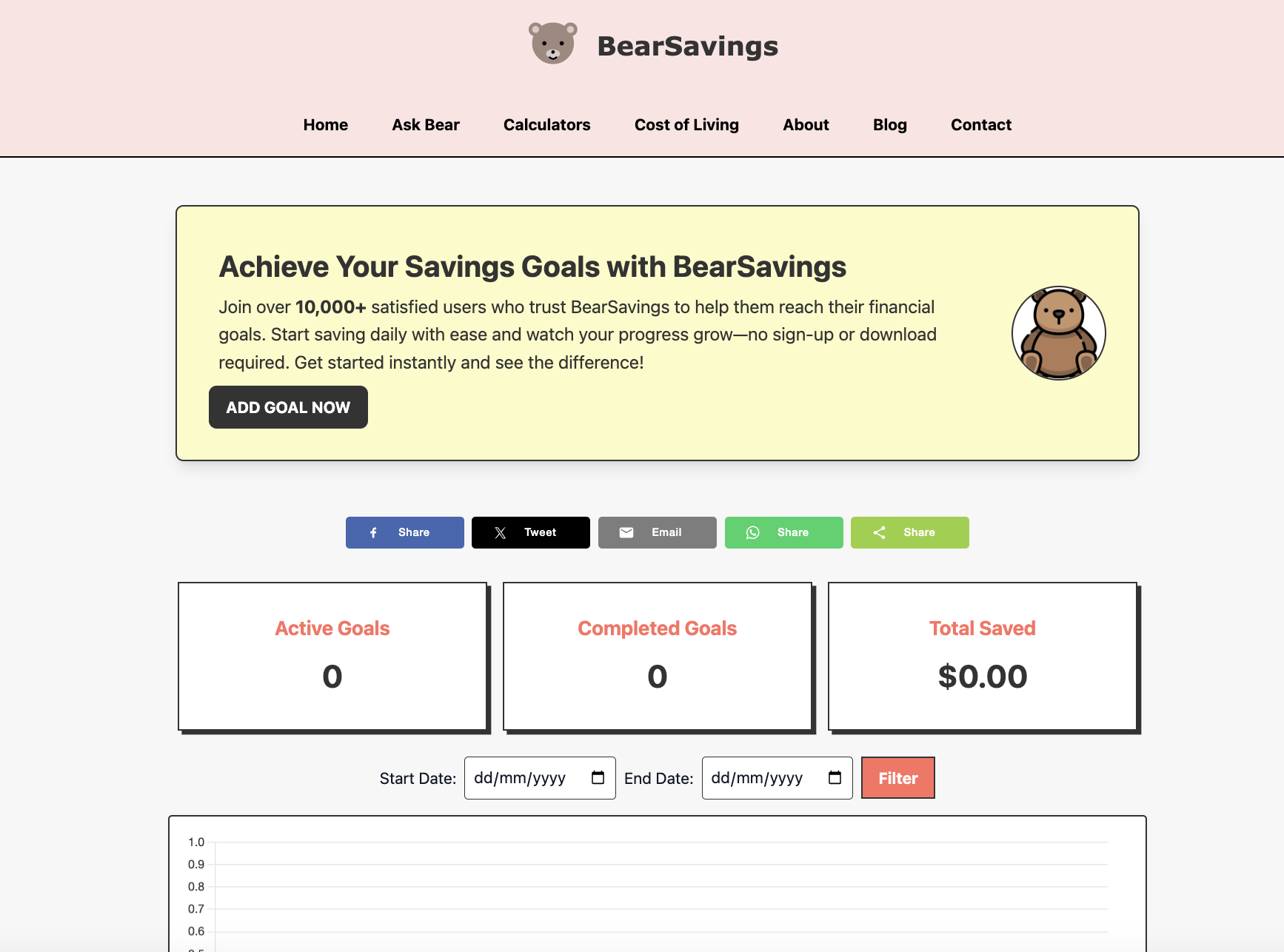 Bearsavings 2.0 - Günlük tasarruf ipuçları, araçlar ve AI ile kişisel finansmanı basitleştirin medya 2