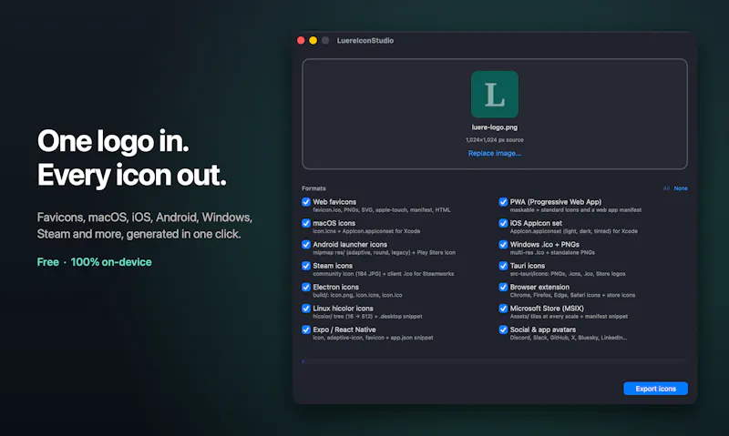 Luere Icon Studio screenshot 1