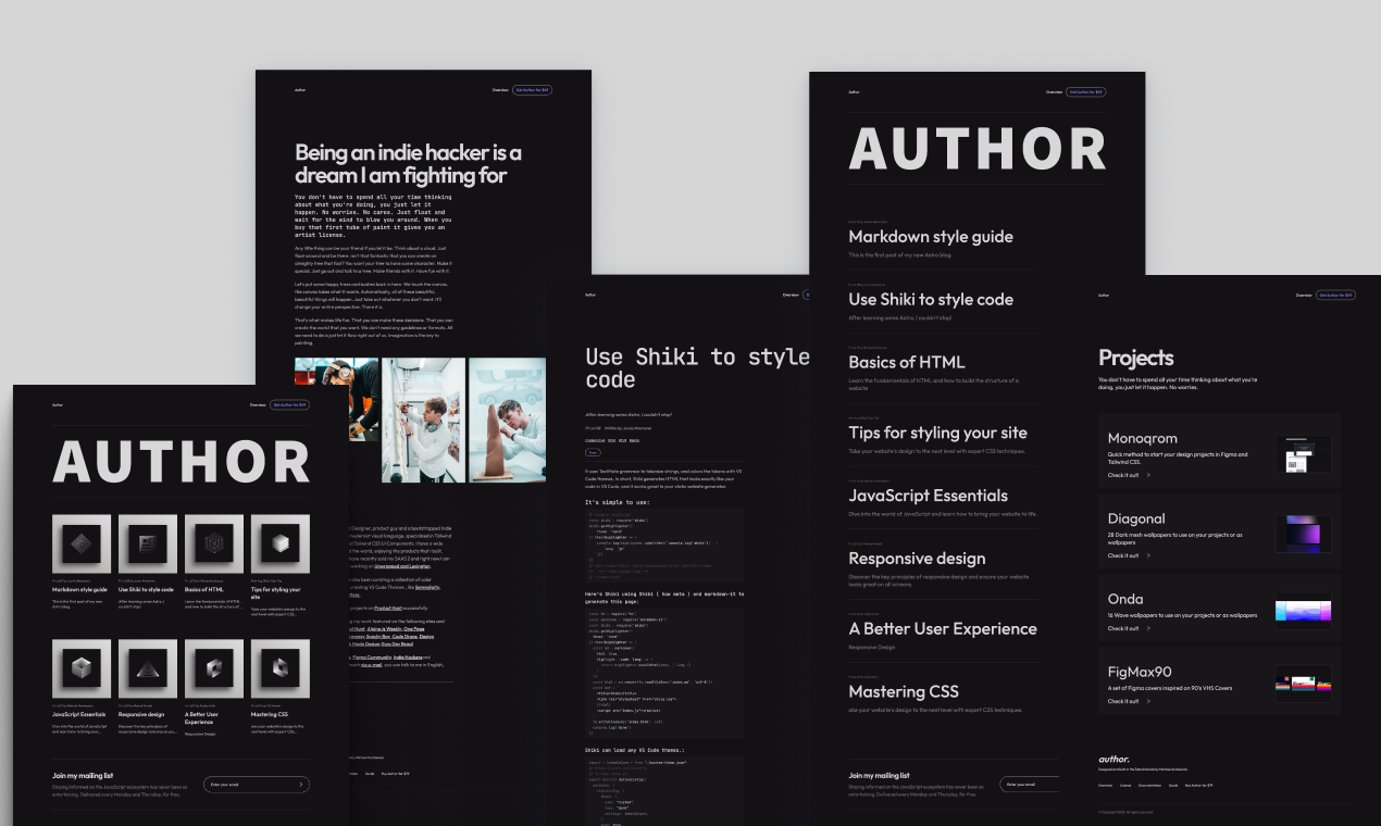 Media Tác giả - Một mẫu blog được làm bằng Astro, Tailwind CSS và MDX 1