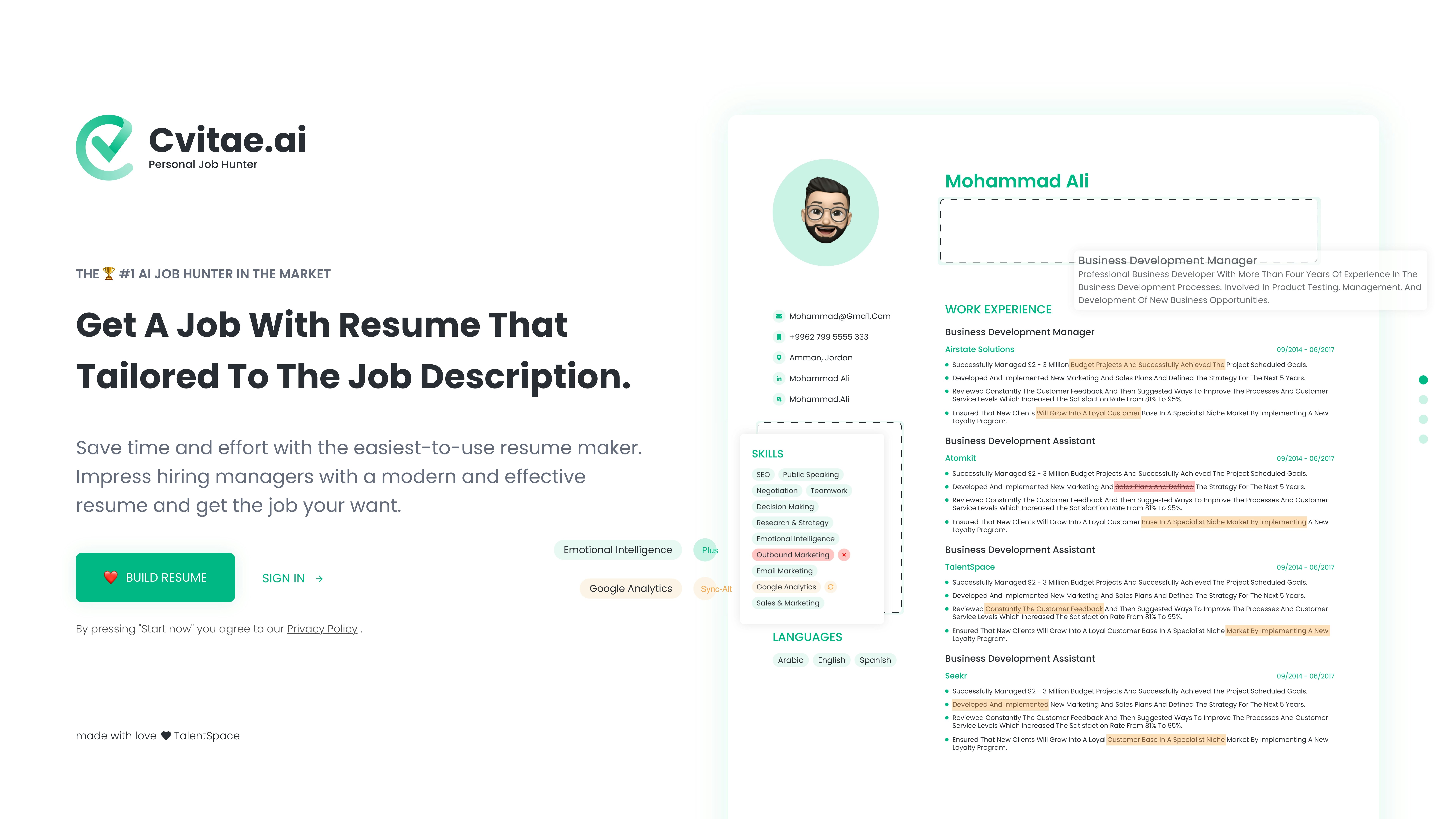 CVitae Personal AI Job Hunter gallery image
