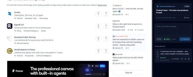 PageThread screenshot 1