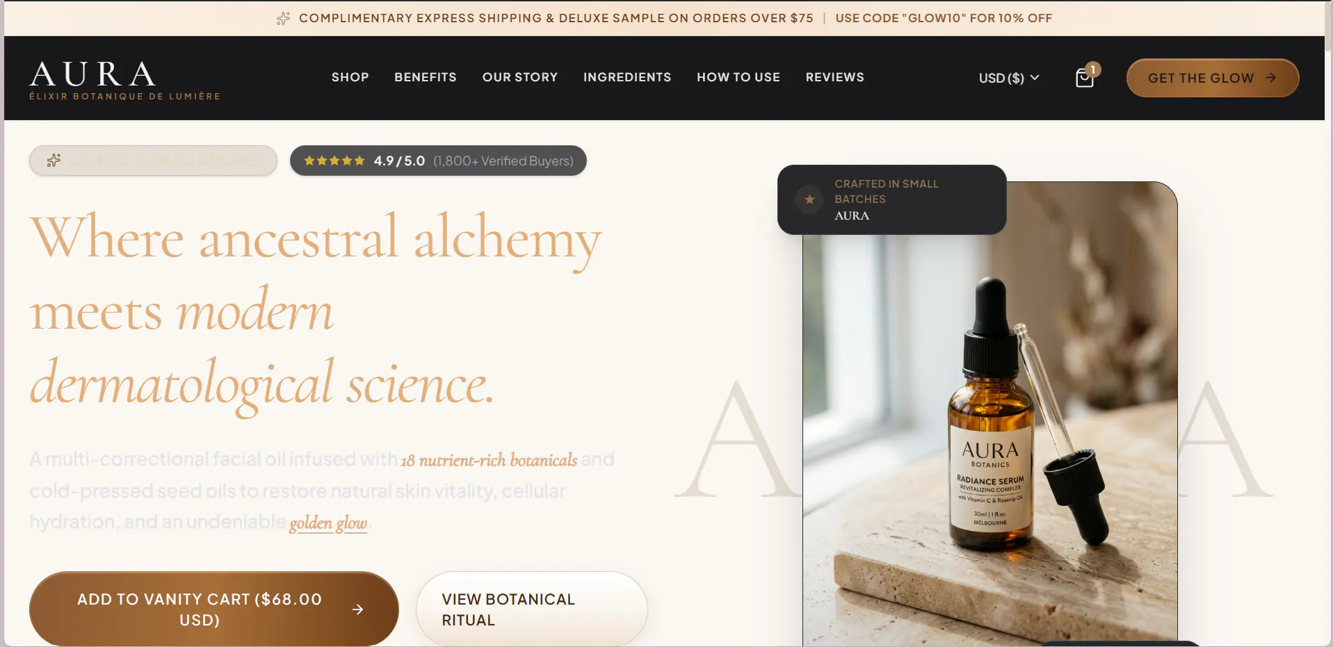 Luxury Skincare Landing Page gallery image