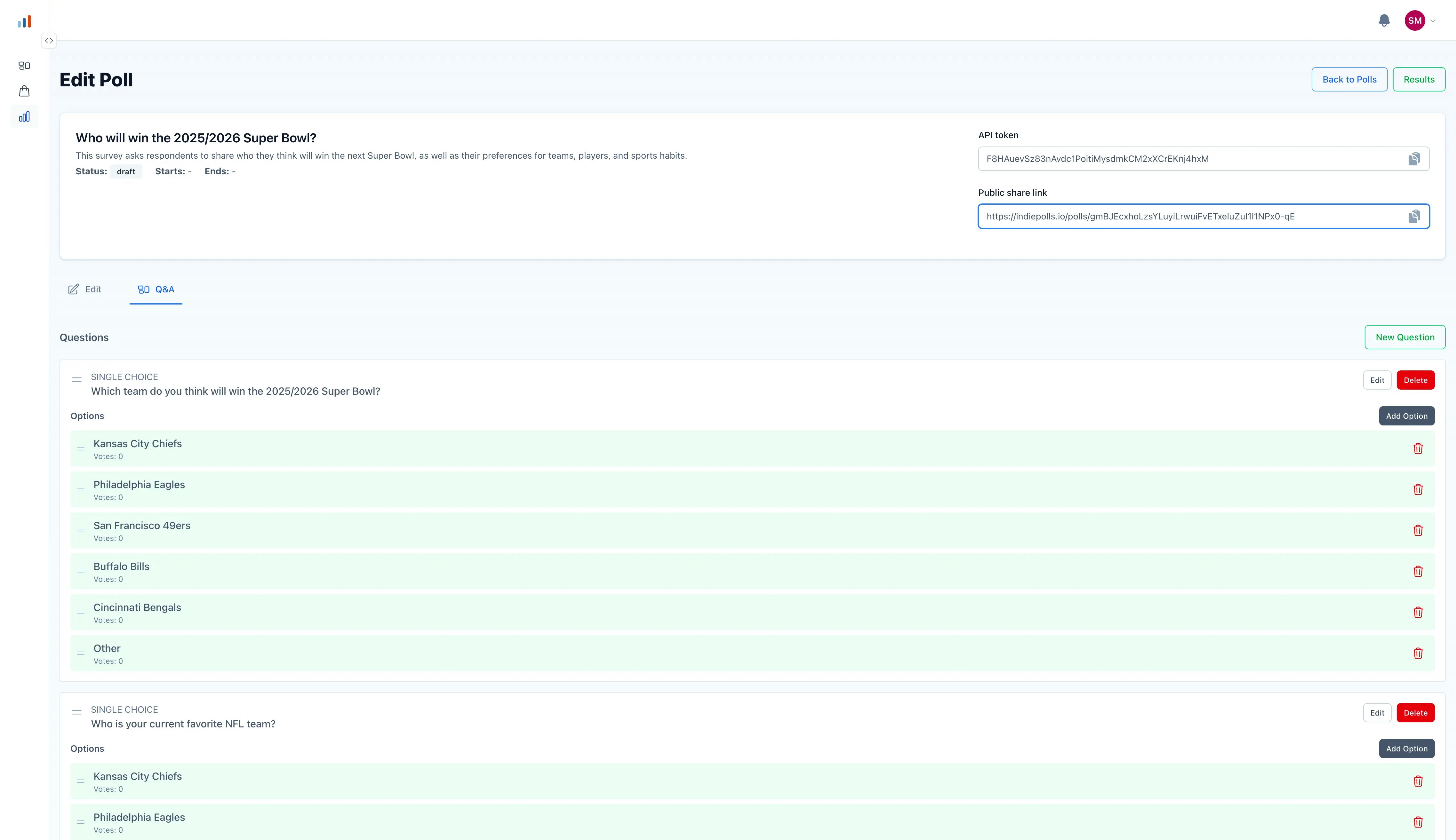 Indie Polls - Screenshot 5 showing product features and functionality