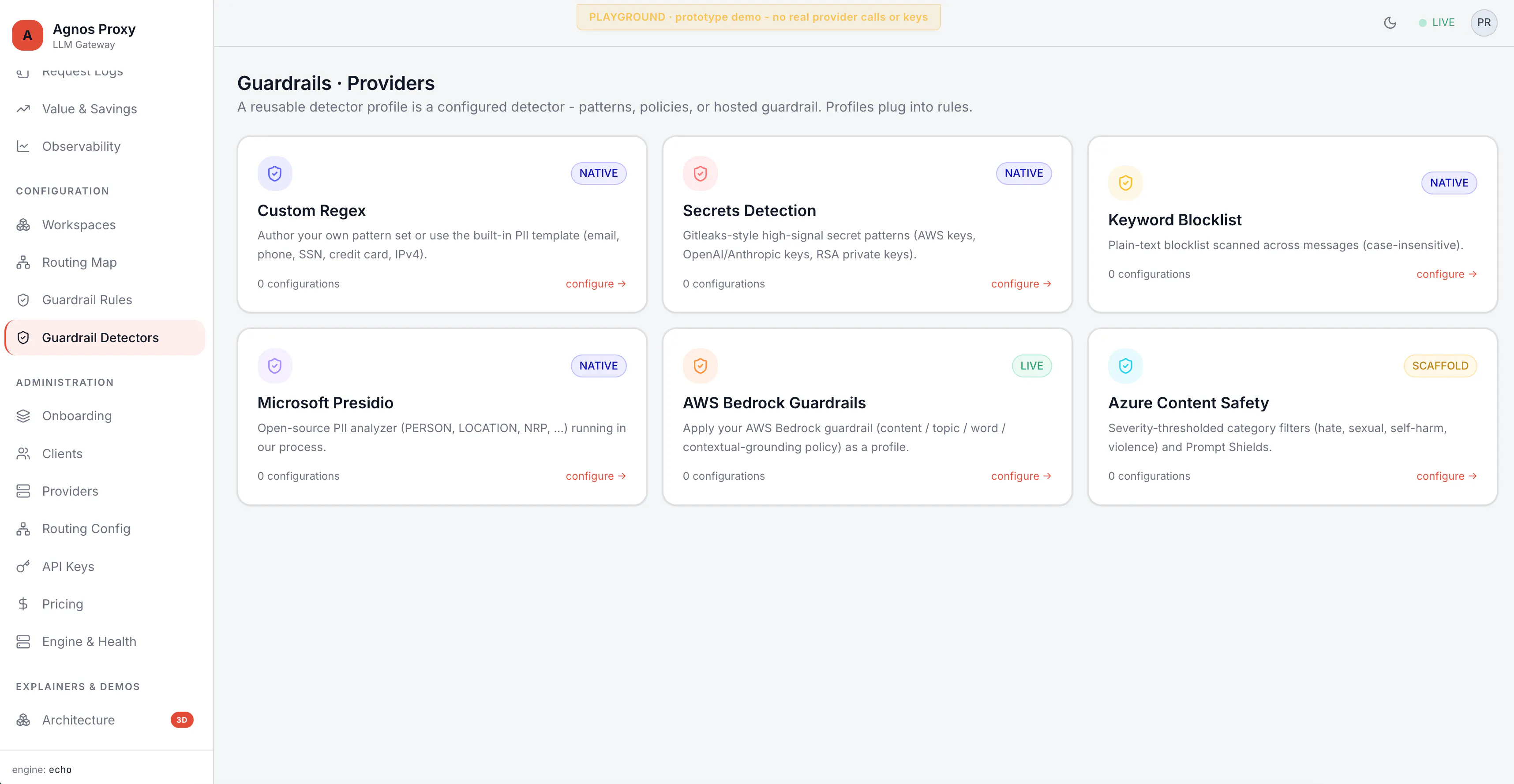 Agnos LLM gateway screenshot 7