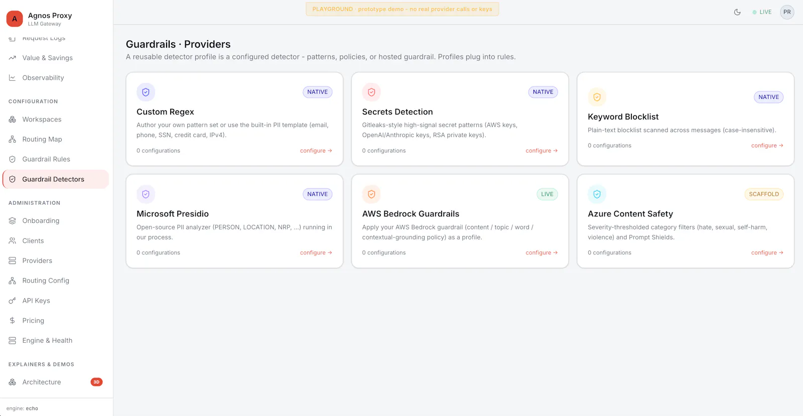 Agnos LLM gateway screenshot 8