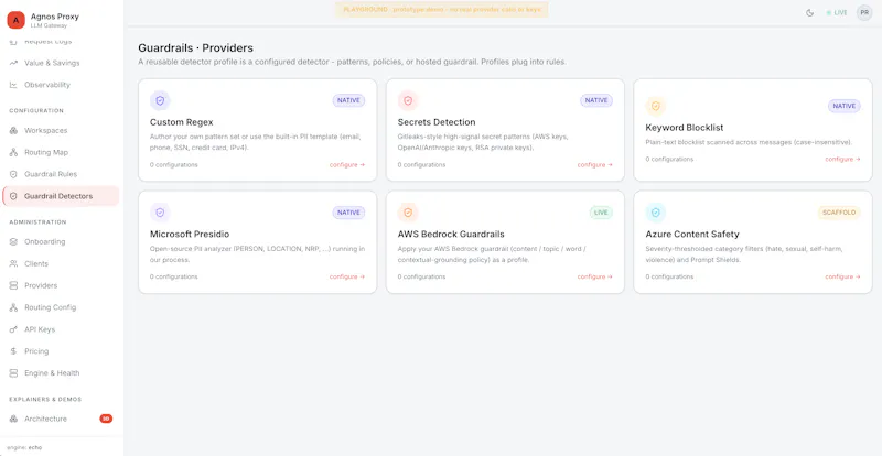 Agnos LLM gateway screenshot 8