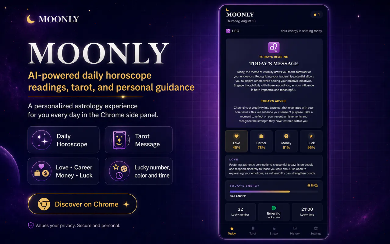 Moonly – Daily Horoscope & Tarot 截图