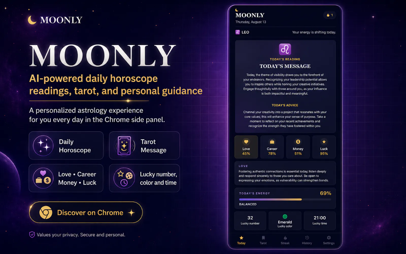 Moonly – Daily Horoscope & Tarot screenshot 2