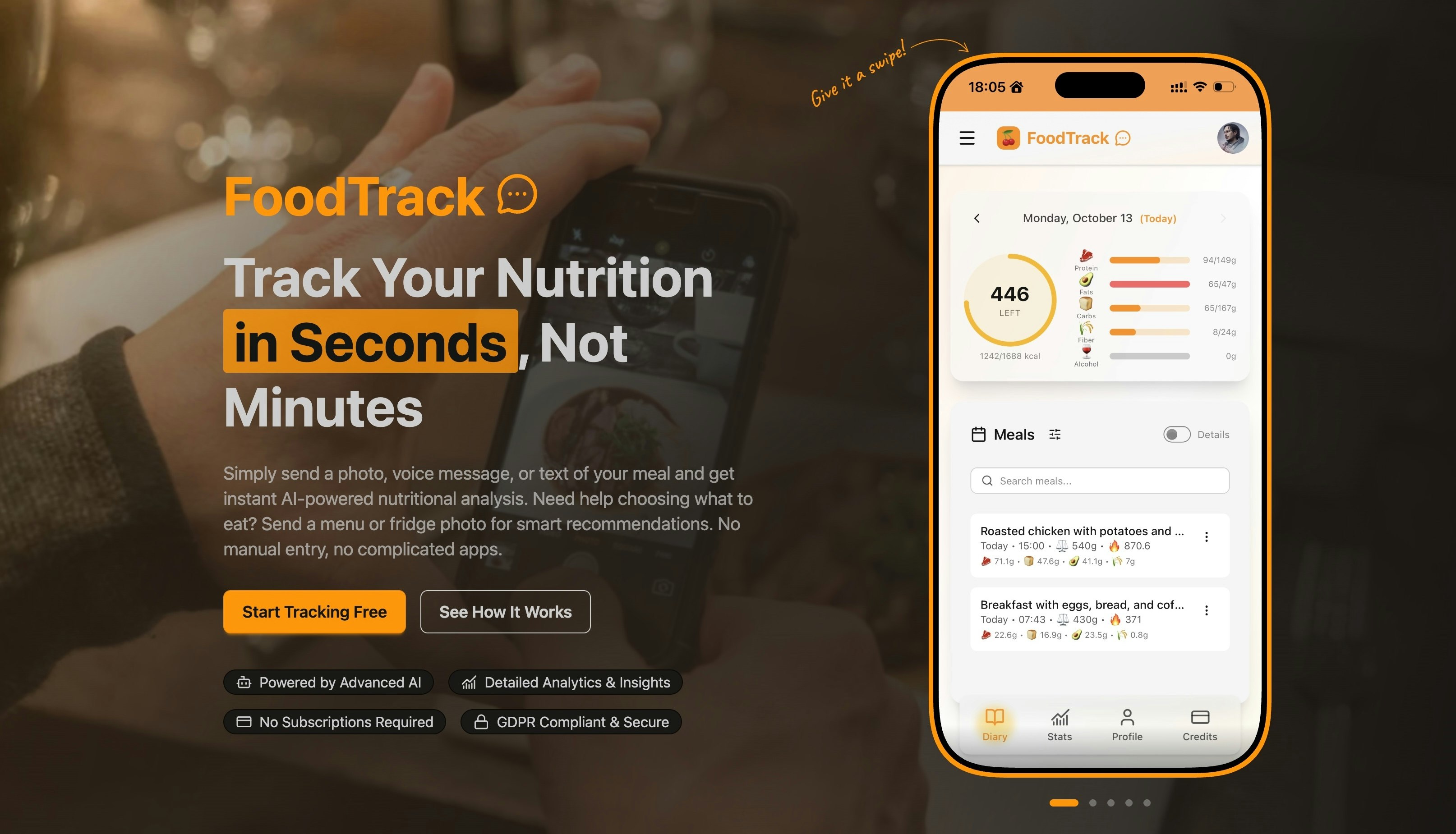 FoodTrack.Chat screenshot 5