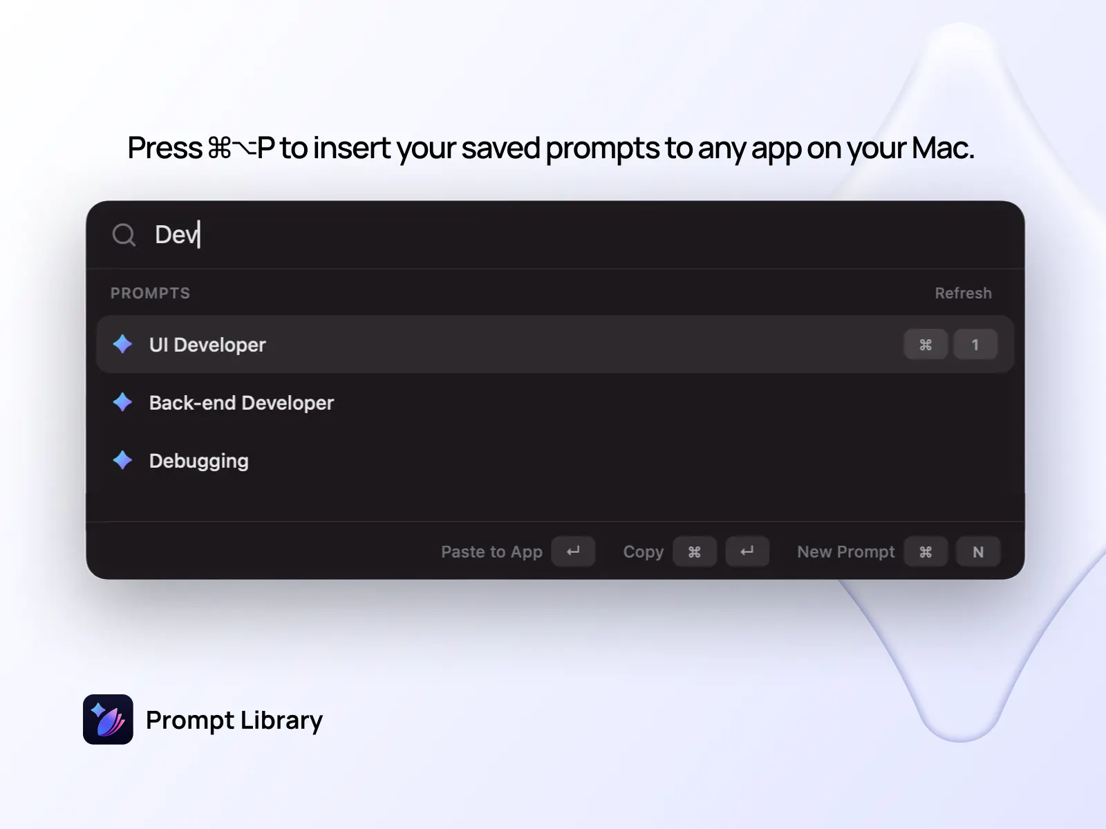 Prompt Library: All your best prompts. One shortcut away. | Product Hunt