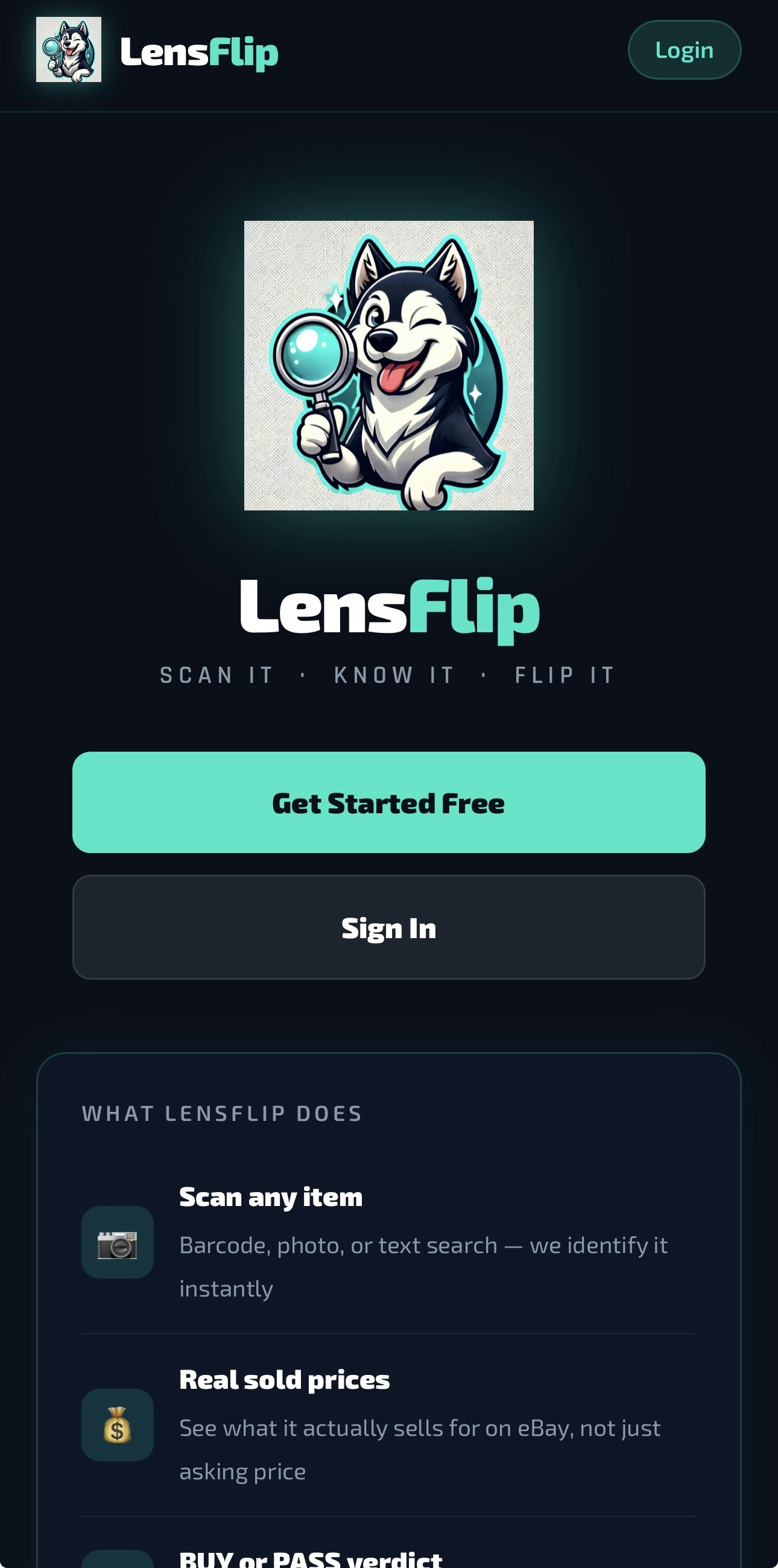 LensFlip — Scan. Know. Flip. gallery image