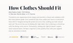 How Clothes Should Fit image