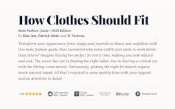 How Clothes Should Fit media 1
