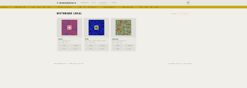 QR Code Generator — qrcodegenerator.fr screenshot 2