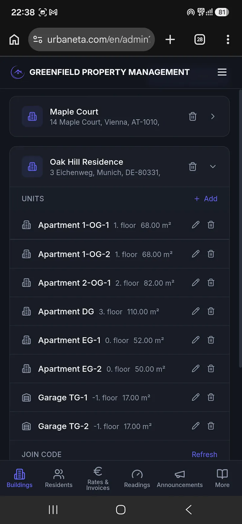 Urbaneta — Property Management Platform screenshot 8