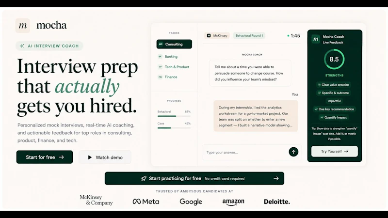 Mocha screenshot 1 (video preview)