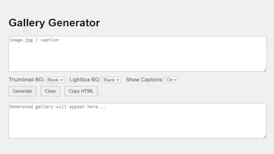 Gallery Generator for gallery image