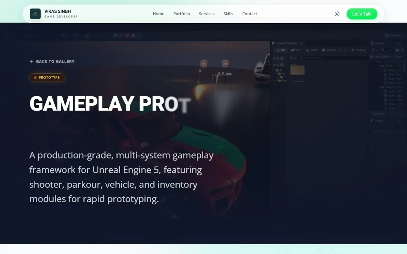 Vikas Singh Portfolio screenshot 2
