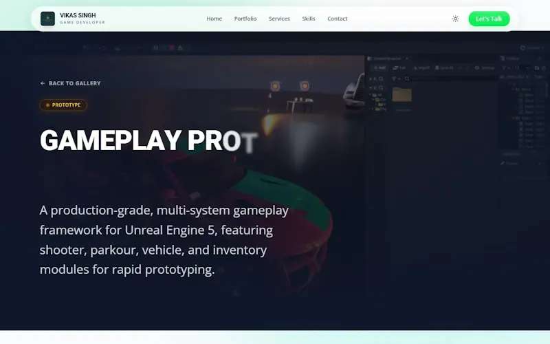 Vikas Singh Portfolio screenshot 2