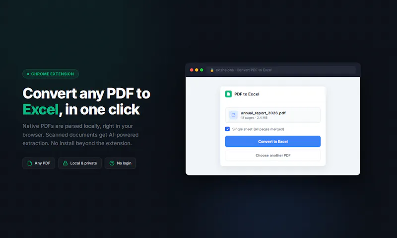 Convert PDF to Excel screenshot 2