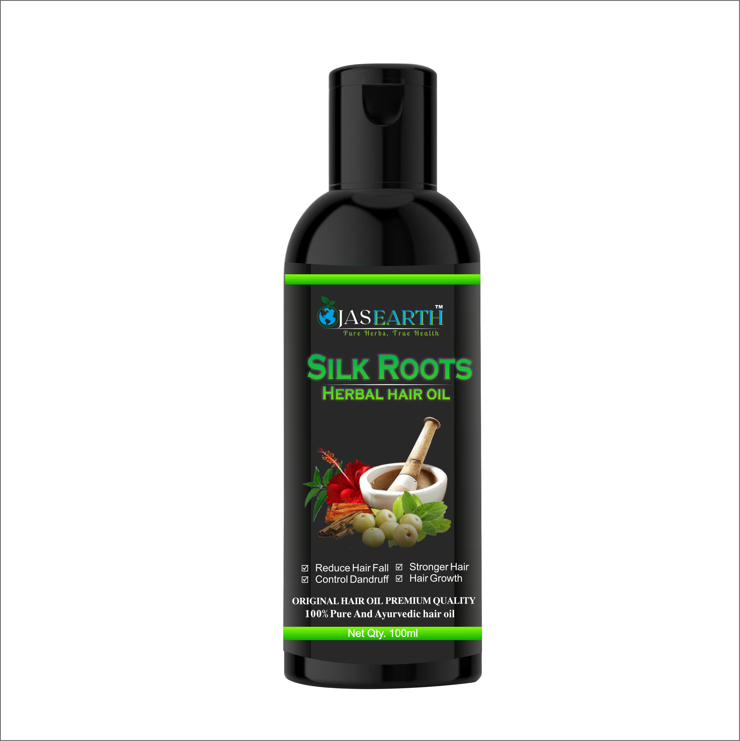 Ojas Earth - Pure Erbe, vera salute - Miglior olio per capelli ayurvedici per la crescita e il controllo delle cadute media 2