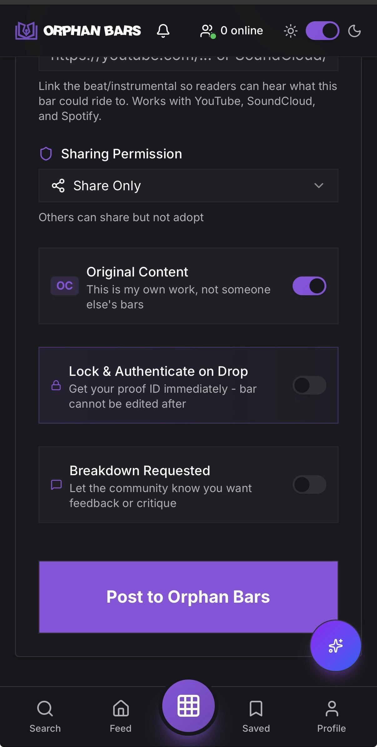 Orphan Bars - Main product screenshot demonstrating key features and user interface