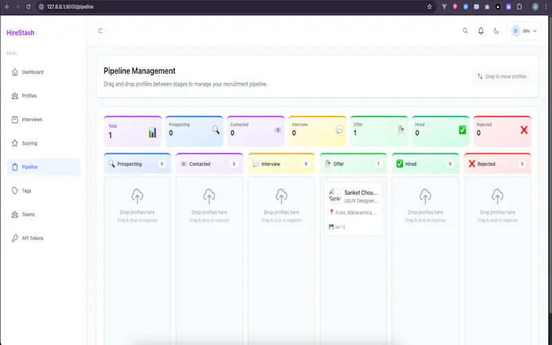 HireStash screenshot 1