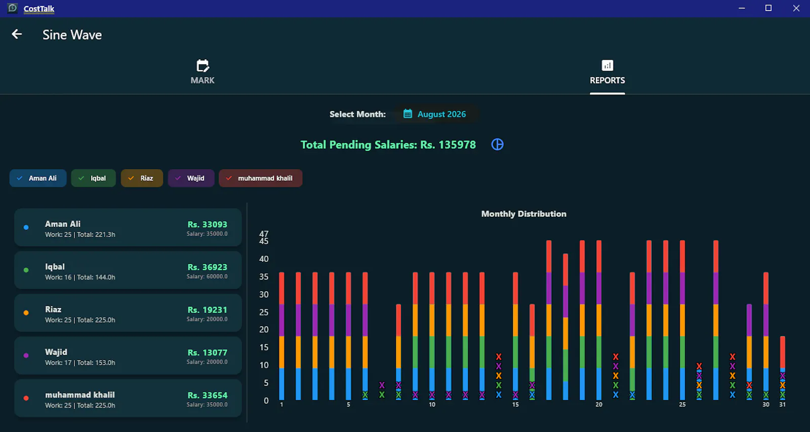 CostTalk — Team Ledger Tracker screenshot 1