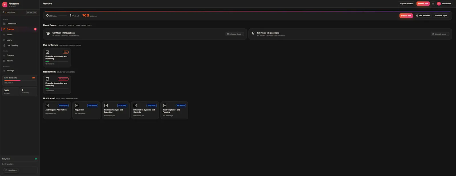 Pinnacle prep screenshot 1