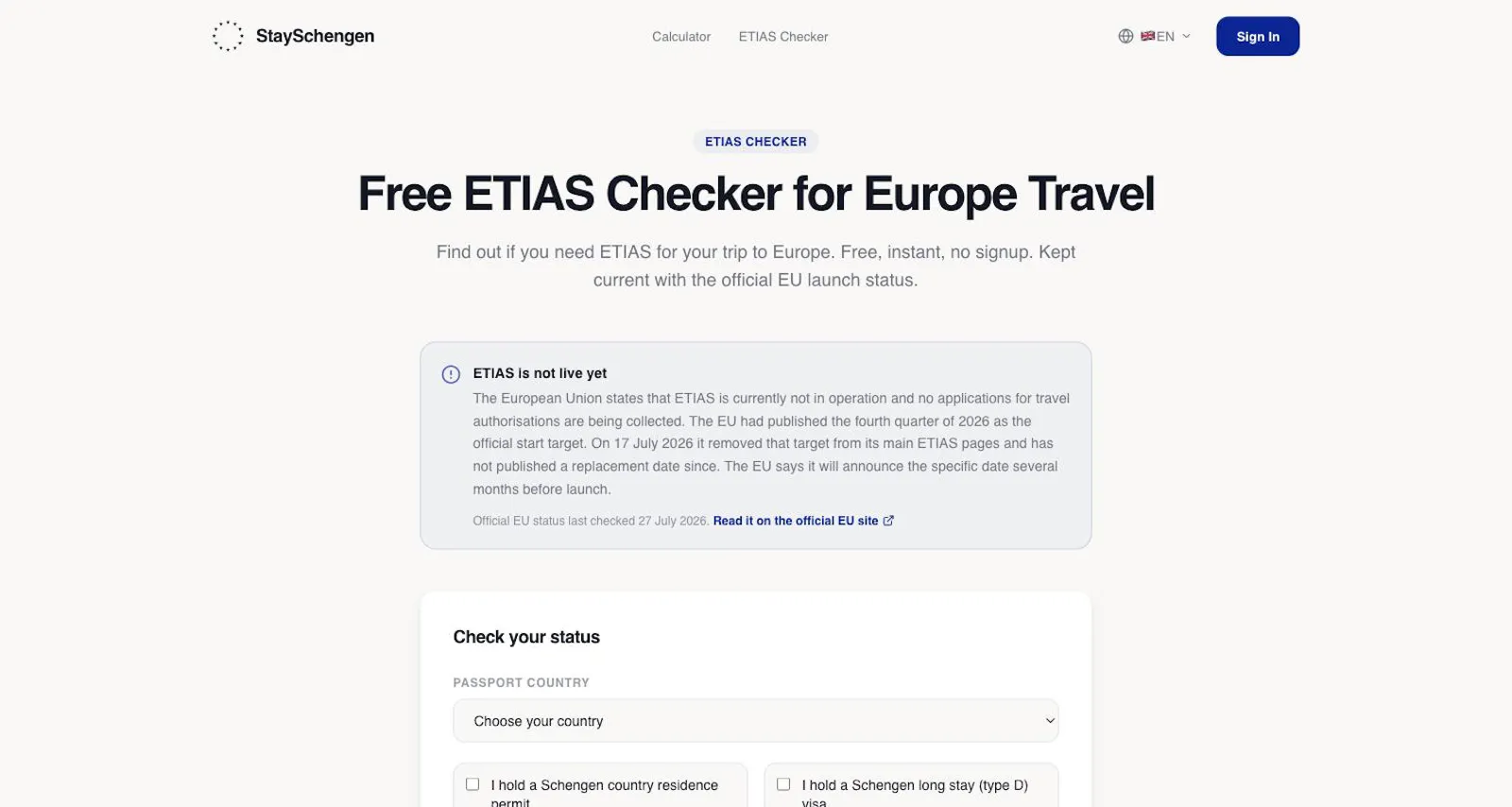StaySchengen screenshot 3