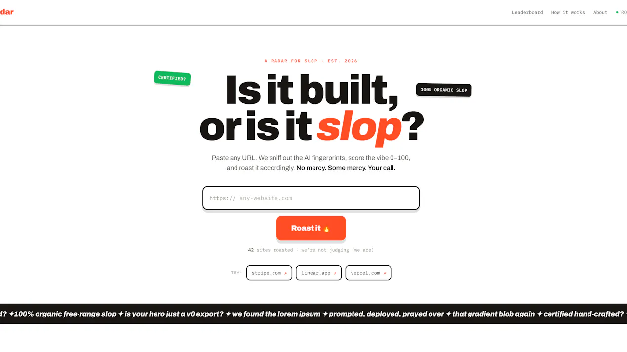 Slopdar product