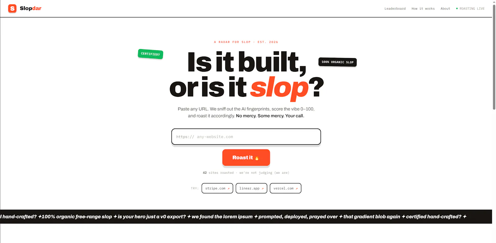 Slopdar screenshot 1