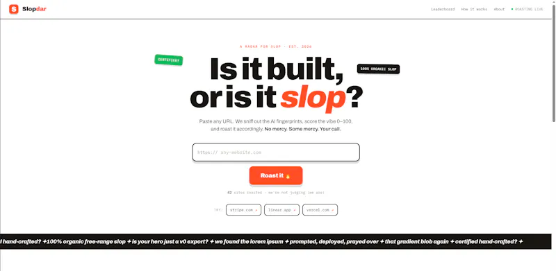 Slopdar screenshot 1