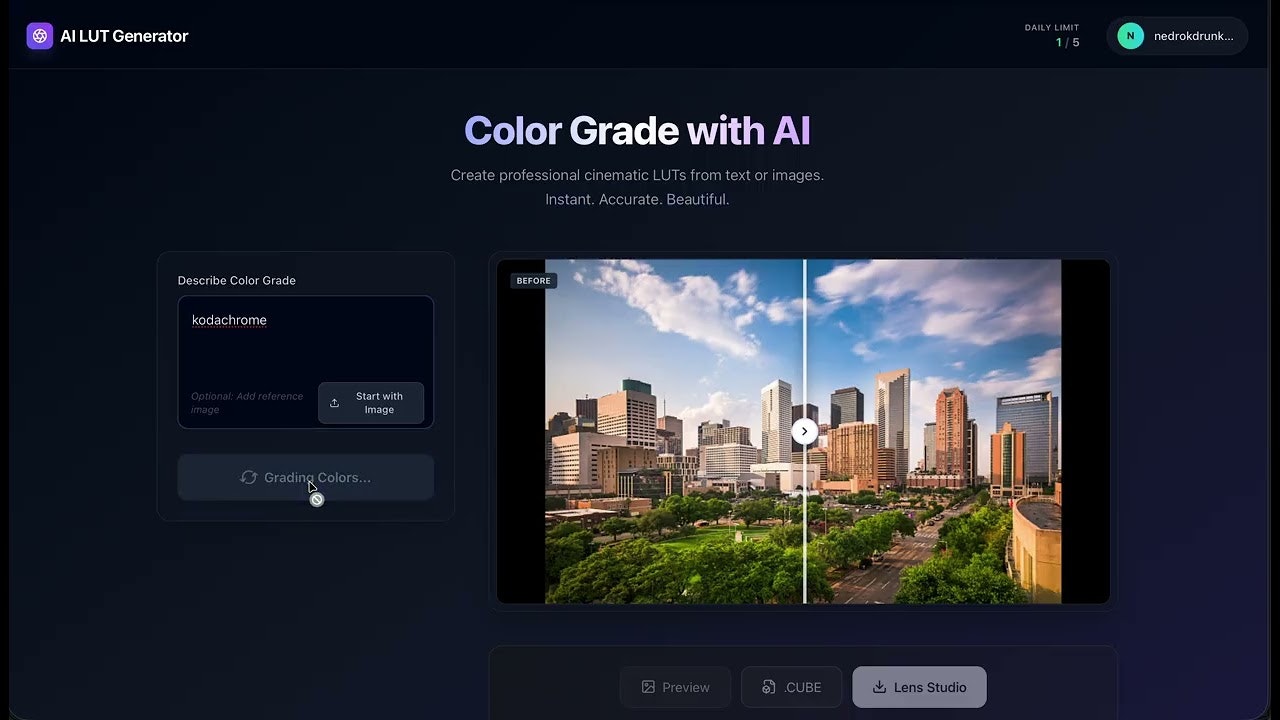 AI LUT Generator gallery image