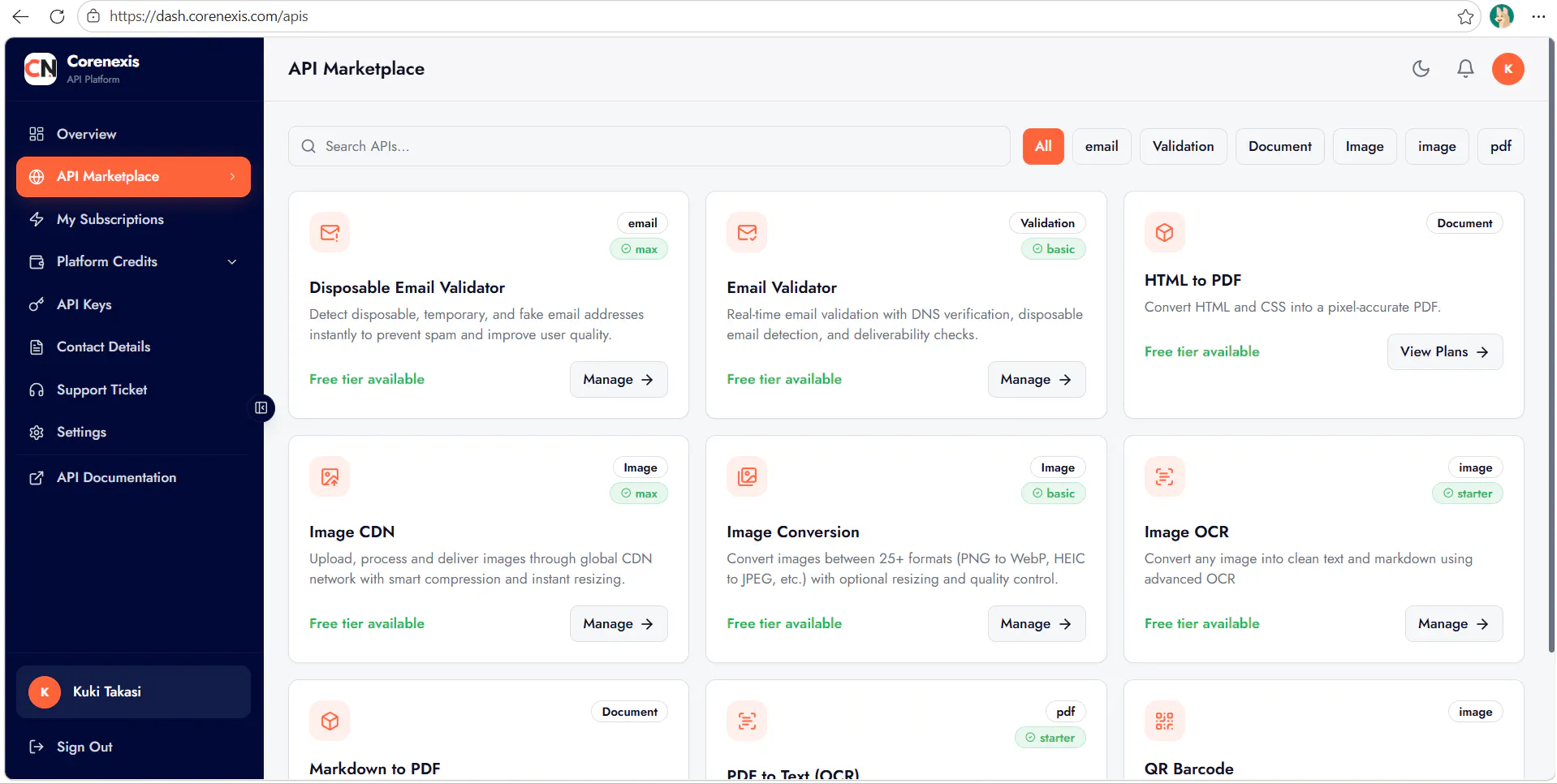 Corenexis API Platform gallery image