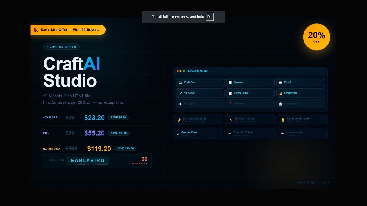  CraftAI Premium AI SaaS Template gallery image