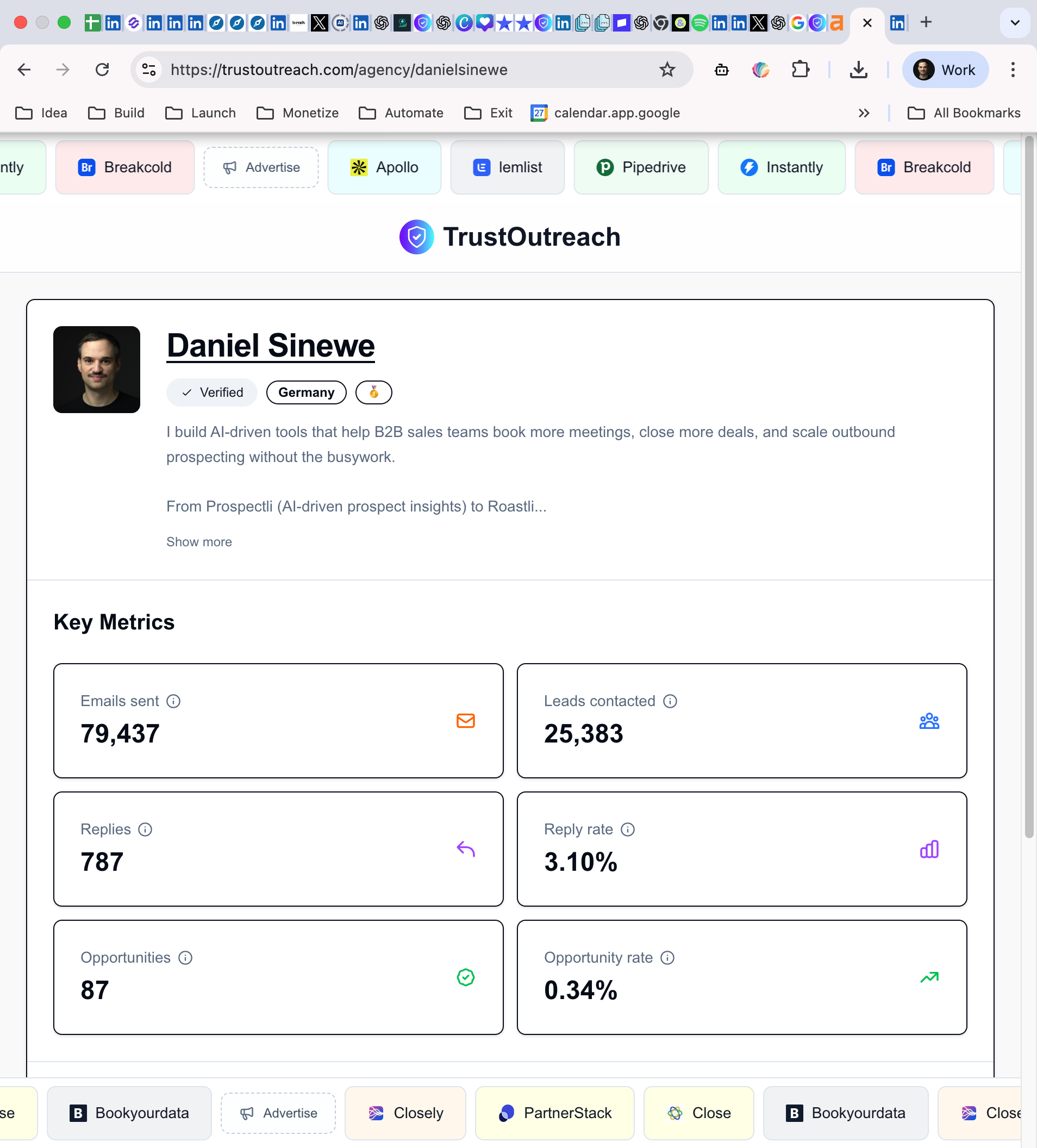 TrustOutreach - Screenshot 3 showing product features and functionality