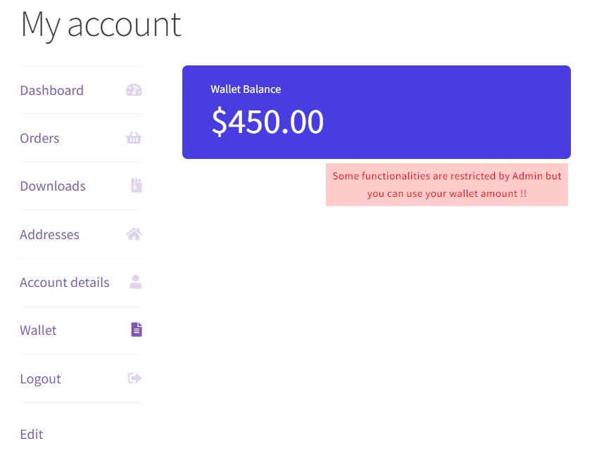 WooCommerce Pro için Cüzdan Sistemi media 5