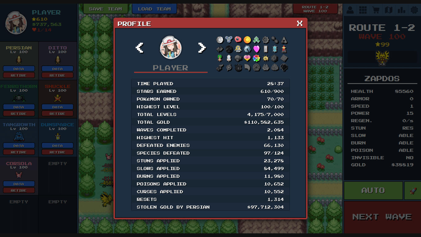 Pokepath TD: Pokemon Tower Defense Game - Screenshot 5 showing product features and functionality